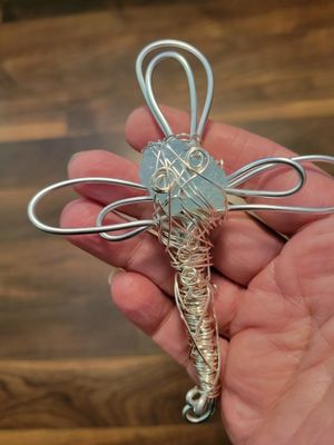 Judy's Hand-designed double Cross - Blue Aquamarine WAS$52.