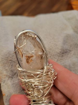 Judy's Hand-Designed Wand - Brandberg Quartz and hematiteWAS$125.