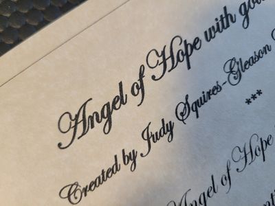 Wall Hanging-"Angel of Hope" -Smoky Quartz