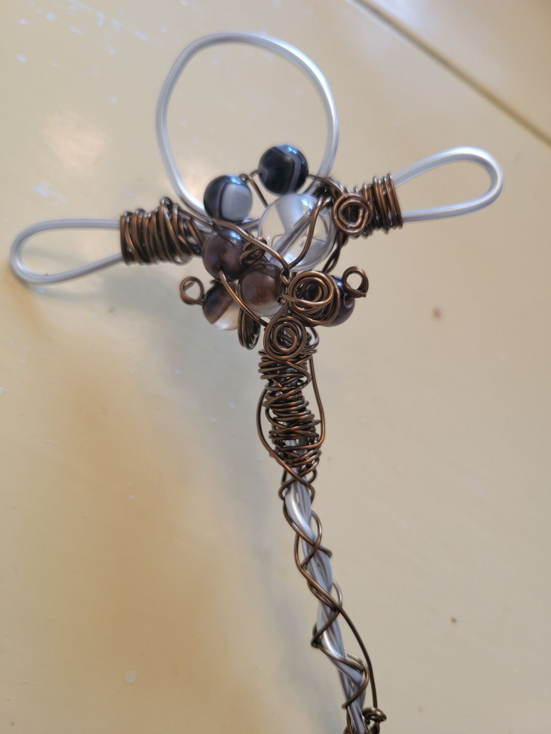 Judy's Hand-designed Ankh Cross - Tibetan Agate WAS$68