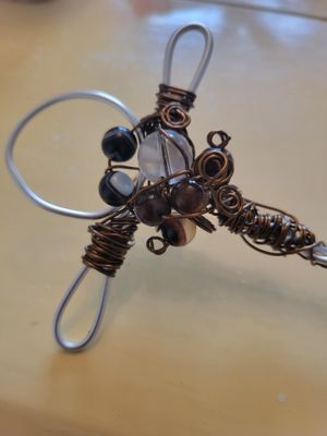 Judy's Hand-designed Ankh Cross - Tibetan Agate WAS$68
