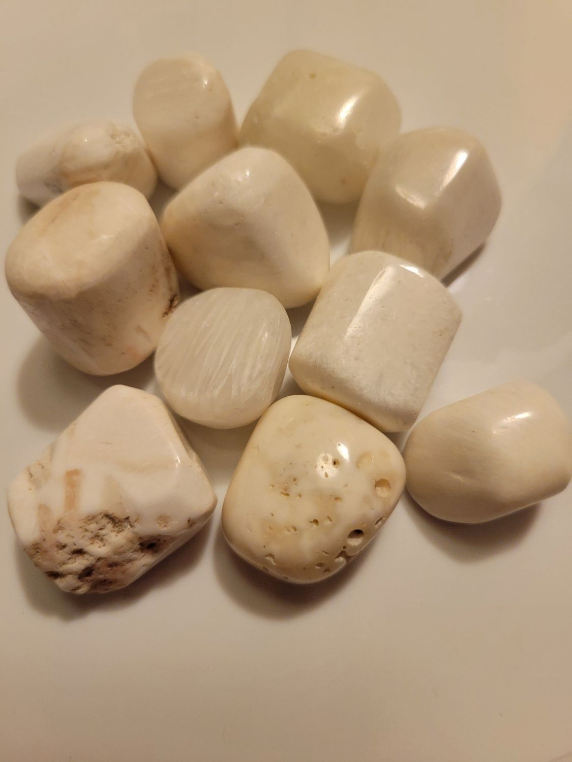 Crystal/Stone Tumbled Scolecite  11 pieces!!