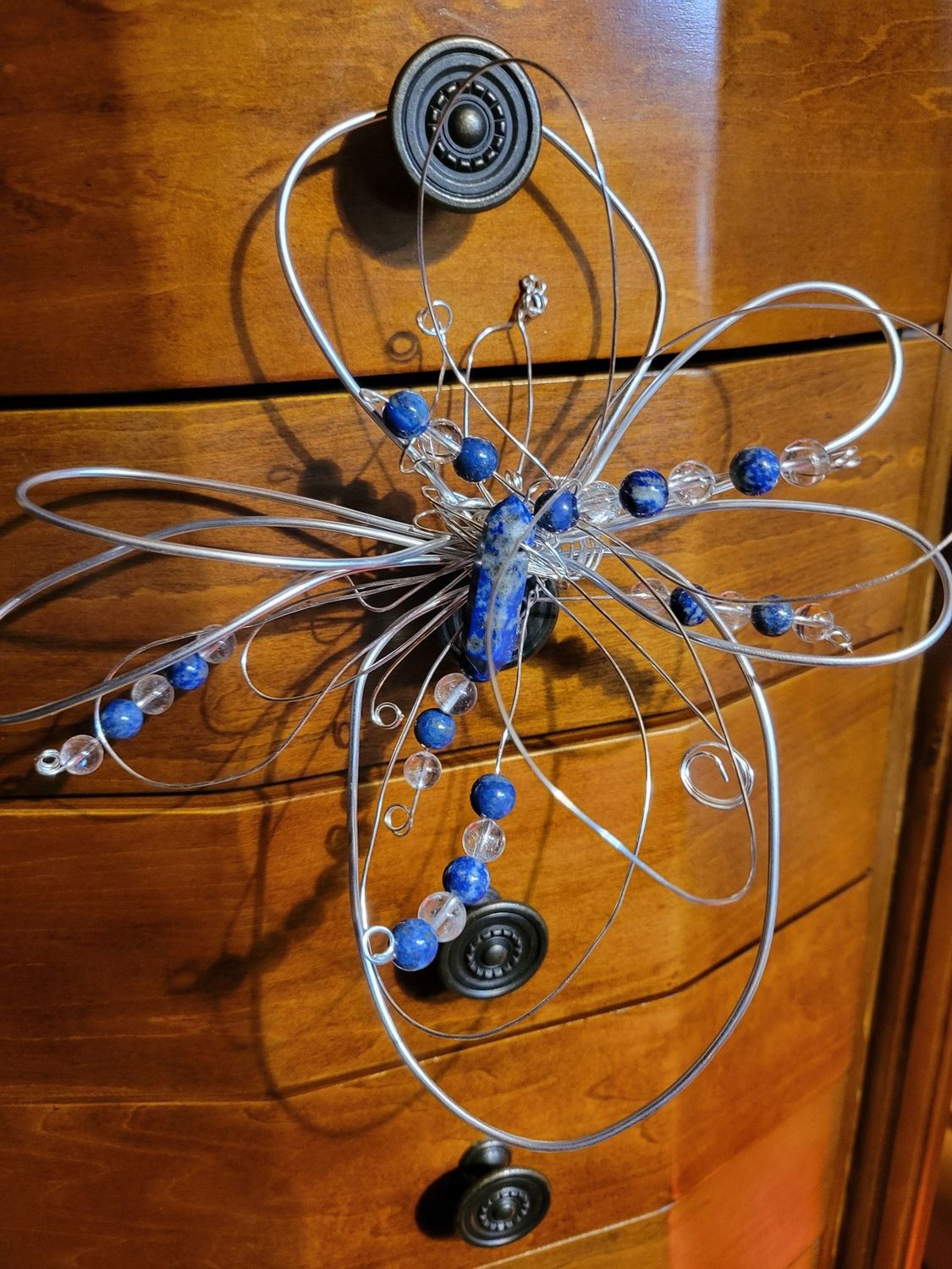 Wall Hanging-"Angel of Hope" -Lapis Lazuli &amp; Clear Quartz
