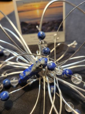 Wall Hanging-"Angel of Hope" -Lapis Lazuli &amp; Clear Quartz (WAS$50)