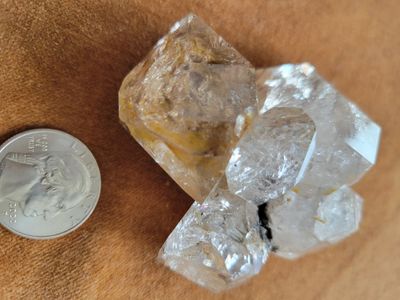 Crystal Herkimer AMAZING Cluster with Golden &amp; carbon WAS$200!