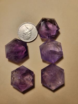 Crystal Carving Amethyst Hexagon/Star of David Amethyst SUPER special WAS$25.00