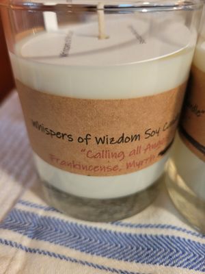 Judy's Soy Candle -Calling All Angels (Frank &amp; Myrrh) no crystals