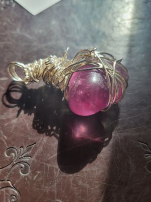 Pendant Fluorite (purple)Long-neck - Created by JudyWAS$75