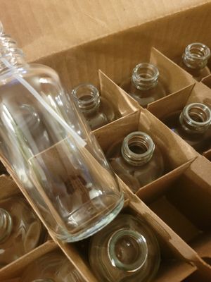 Bottle Clear Glass with White Mist top (4 ozs) were $6.50 each