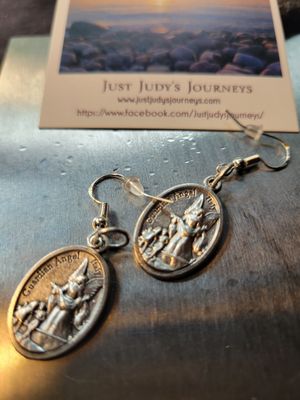 Judy's Hand-Designed-Not-so-perfectly-perfect Archangel Michael/Guardian Earrings.