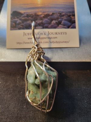 Pendant Green Heulandite- Created by JudyWAS$75