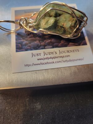Pendant Green Heulandite- Created by JudyWAS$75