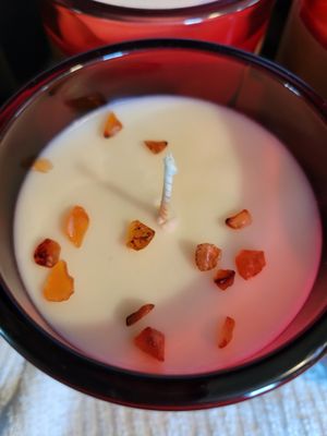 Judy's Soy Candle -Manifesting -Black Cherry(LARGE) Red Vessel