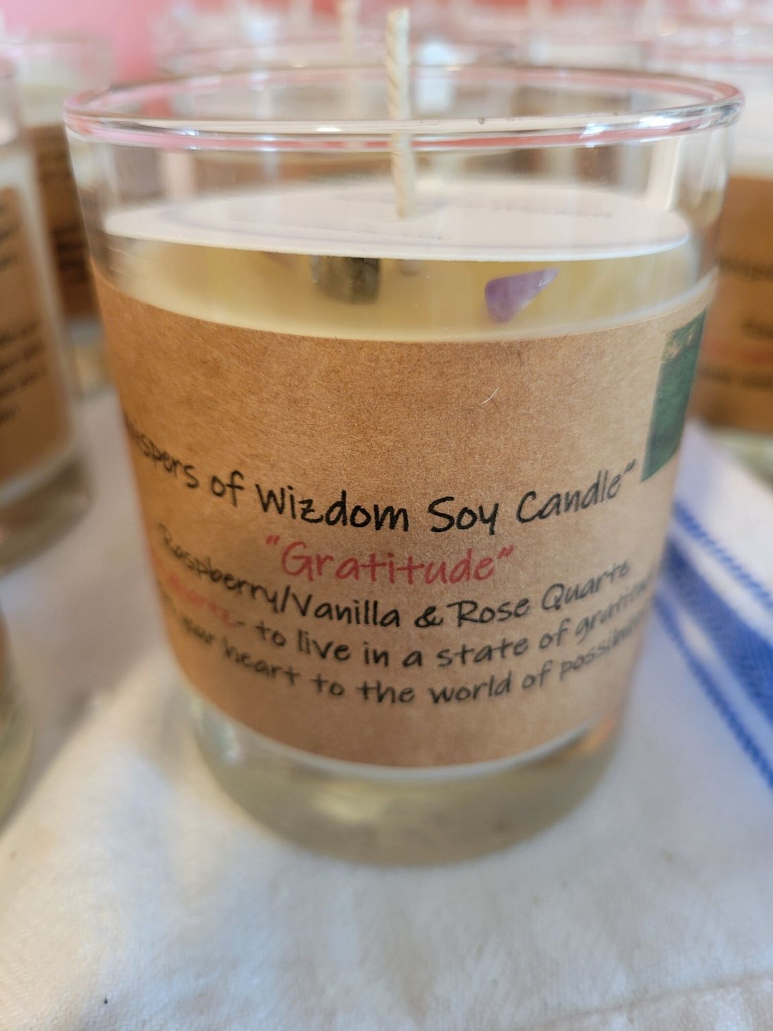 Judy's Soy Candle -Gratitude-Raspberry/Vanilla