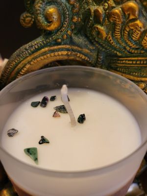 Judy's Soy Candle -Ganesh/Remover of Obstacles -White Tea