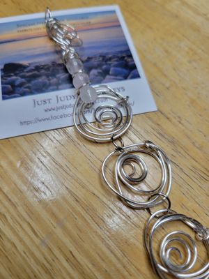 Judy's Hand-Designed Pendants- Not So Perfectly-Perfect with Rose Quartz Beads Long. was$75