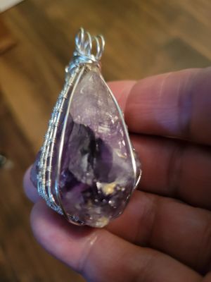 Pendant Rough Amethyst Point - Created by JanelleWAS$100