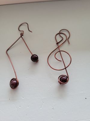 Earrings Musical Notes (copper) - Created by Janelle