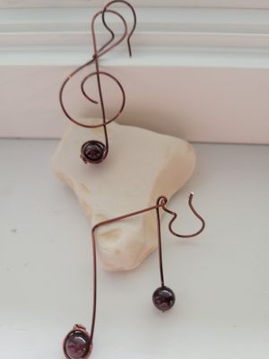 Earrings Musical Notes (copper) - Created by Janelle