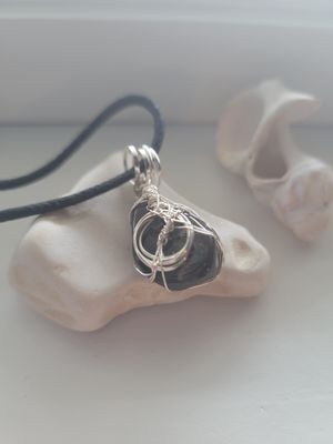 Pendant Black Agate - Created by Janelle