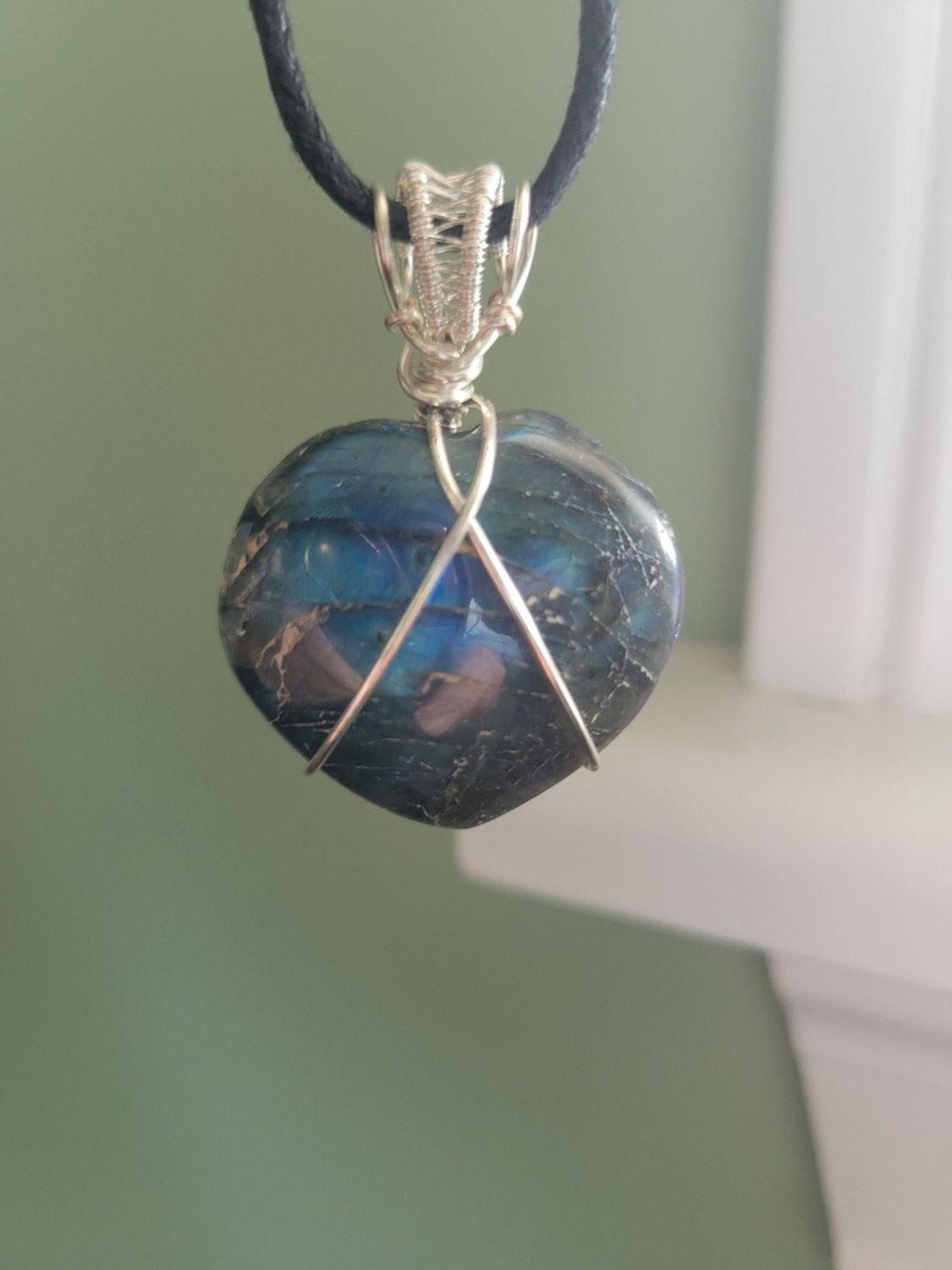 Pendant Labradorite Heart -Created By Janelle