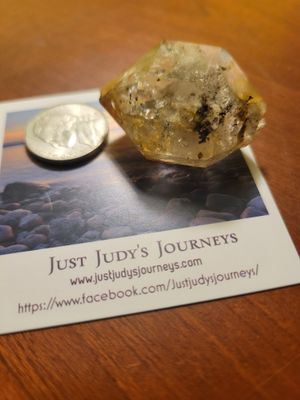 Crystal Herkimer Quartz Golden Healer 25gms with carbon