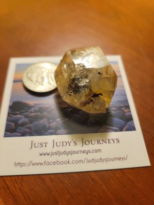 Crystal Herkimer Quartz Golden Healer 25gms with carbon