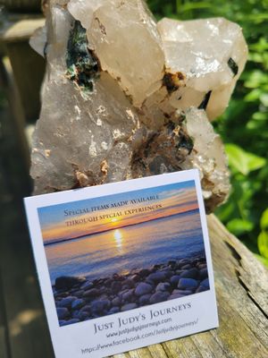 Crystal Collectors Piece-Quartz, Elestial Quartz, Green Tourmaline 3.33lbs WAS$800