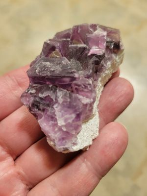 Crystal Rare ( pink) Fluorite Chunk  (Mexico -Mine is closed) 71gms WAS$55