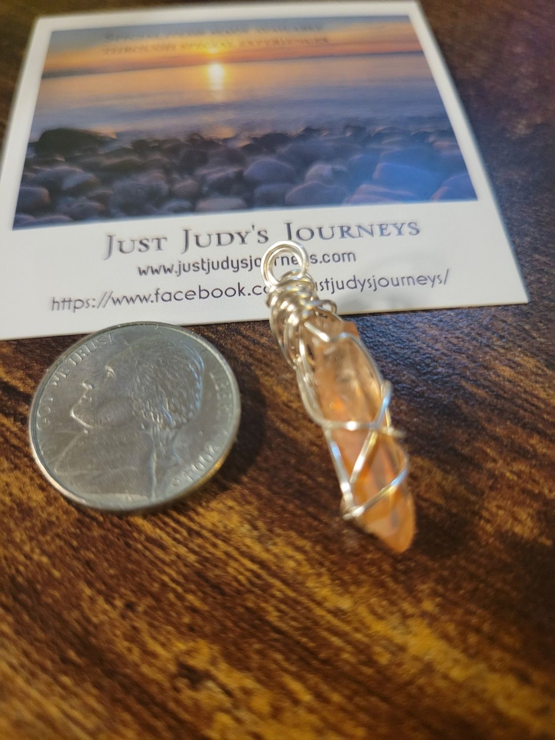 Pendant Tangerine Quartz Slender- Created by JudyWAS$28