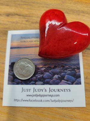 Alabaster Heart, Tuscany Italy, Red.