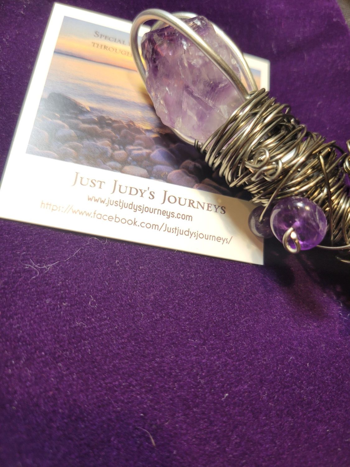 Judy's Hand-Designed Wand - Amethyst/ HematiteWAS$65