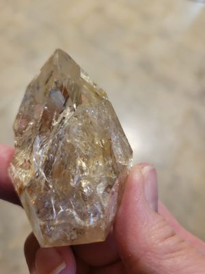 Crystal Herkimer Golden Healer Point 3.5 ozs WAS 115.