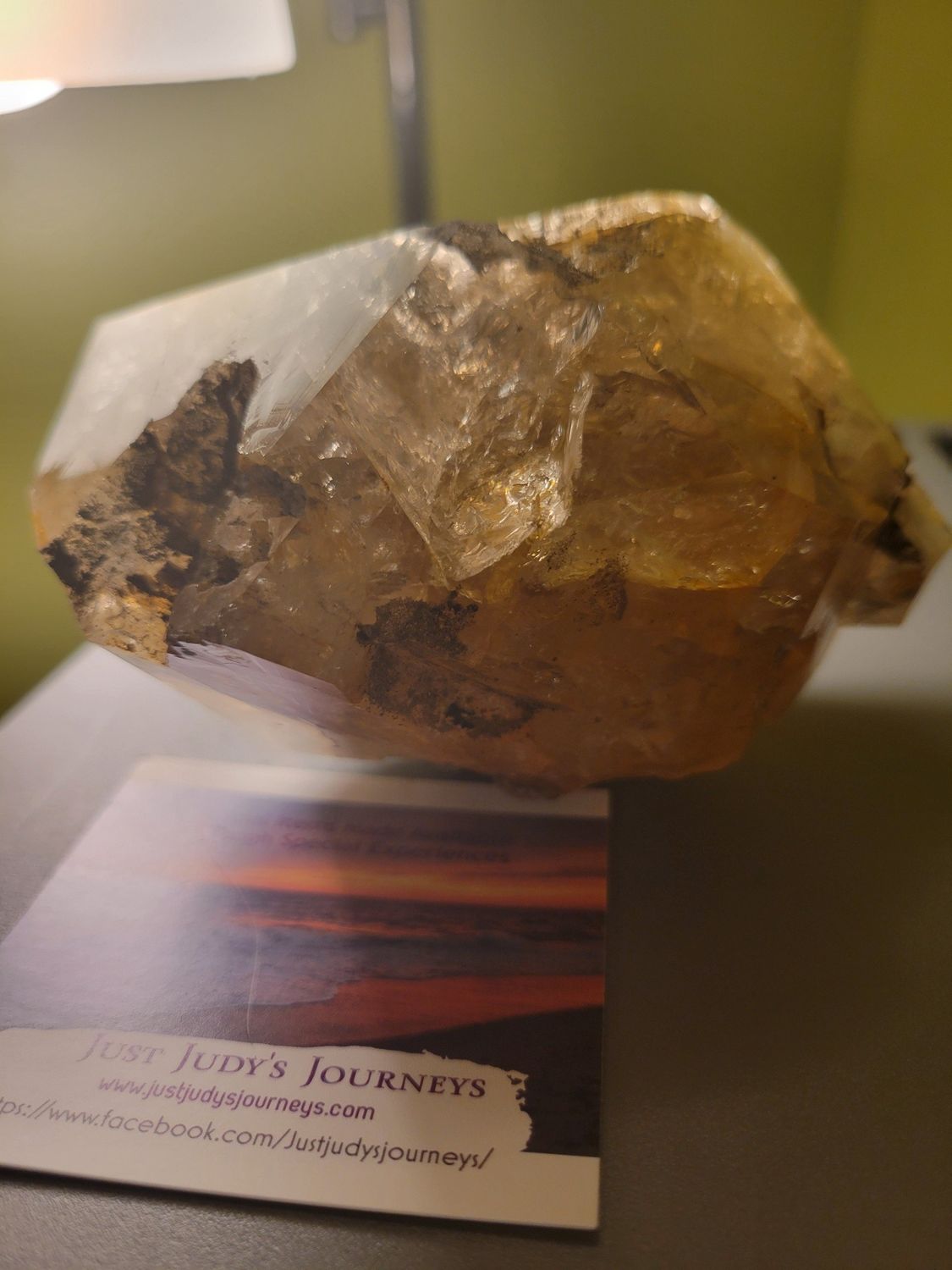 Crystal Herkimer Quartz Golden Healer Chunk 1.7 lbs!! WAS$250!!