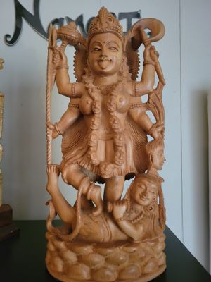 Statue Goddess Kali - Kali Ma - Wooden (India) 10 Inches High. WAS $225
