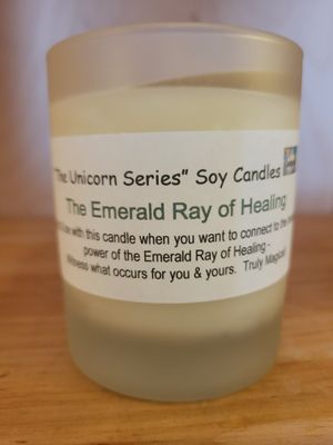 Judy's Soy Candle -Unicorn Series-Emerald Ray of Healing  WAS$25.