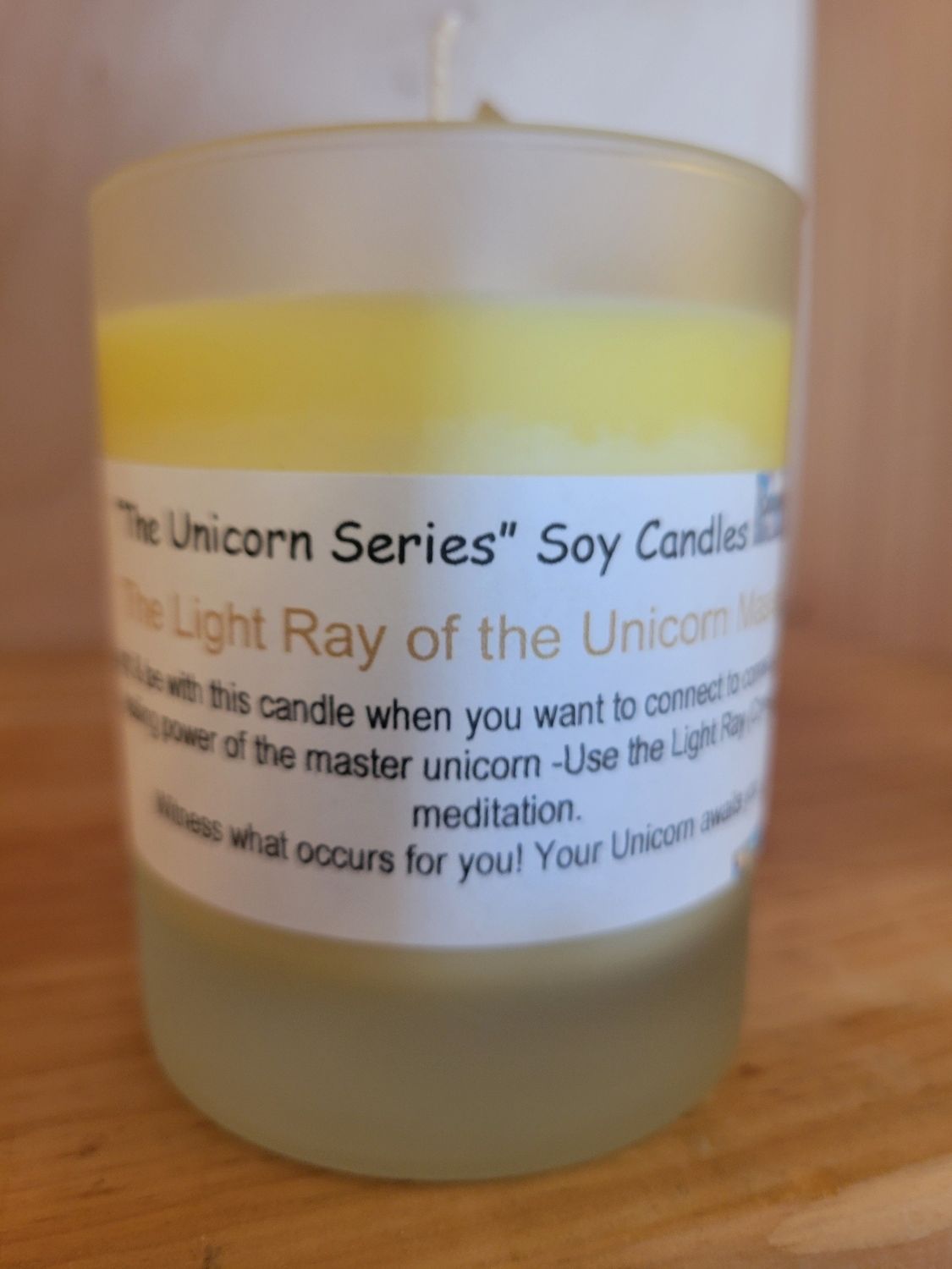 Judy's Soy Candle -LIGHT Ray of the Unicorn Master RETIRING WAS$30.