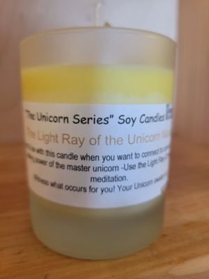 Judy's Soy Candle -LIGHT Ray of the Unicorn Master RETIRING WAS$30.