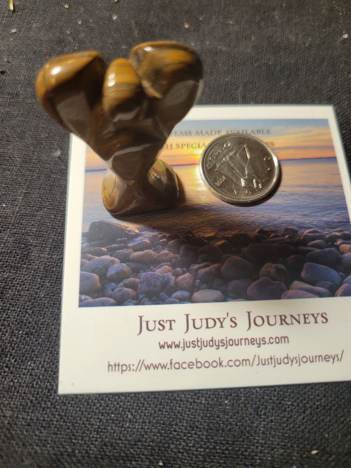 Crystal Tigers Eye Angel 1.5 inches