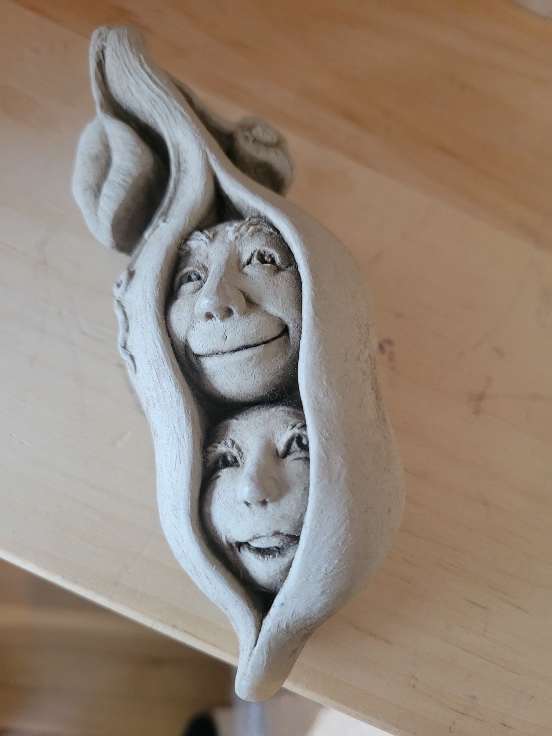 Wall Hanging Clay-Two Peas in a Pod