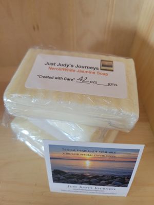 Soap-Judy's Neroli/White Jasmine Soap with Olive oil, Coconut oil &amp; Shea Butter 4.2-4.4 ozs( 119-124gms)