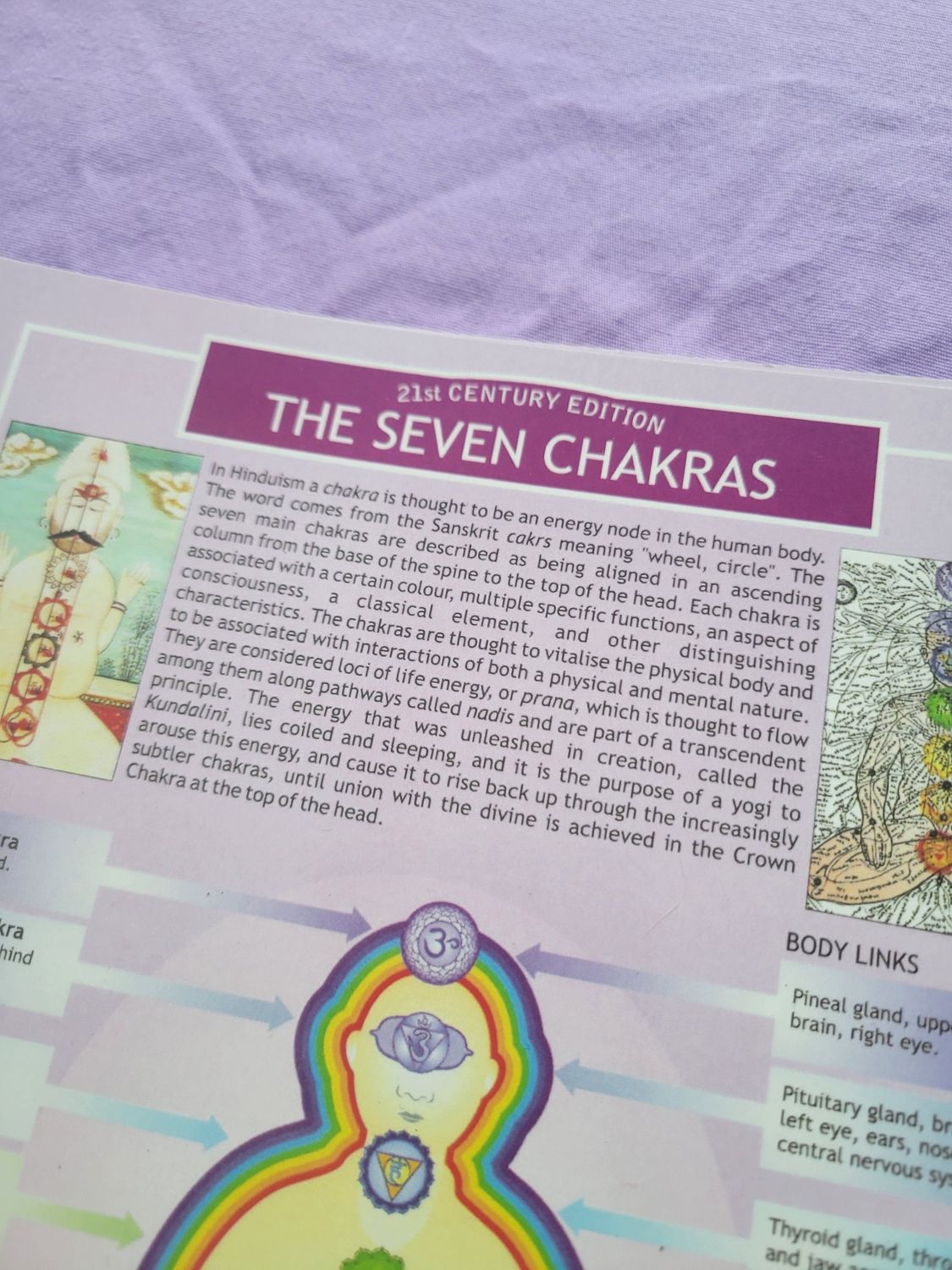 Chart- Two sided Laminated The seven chakras