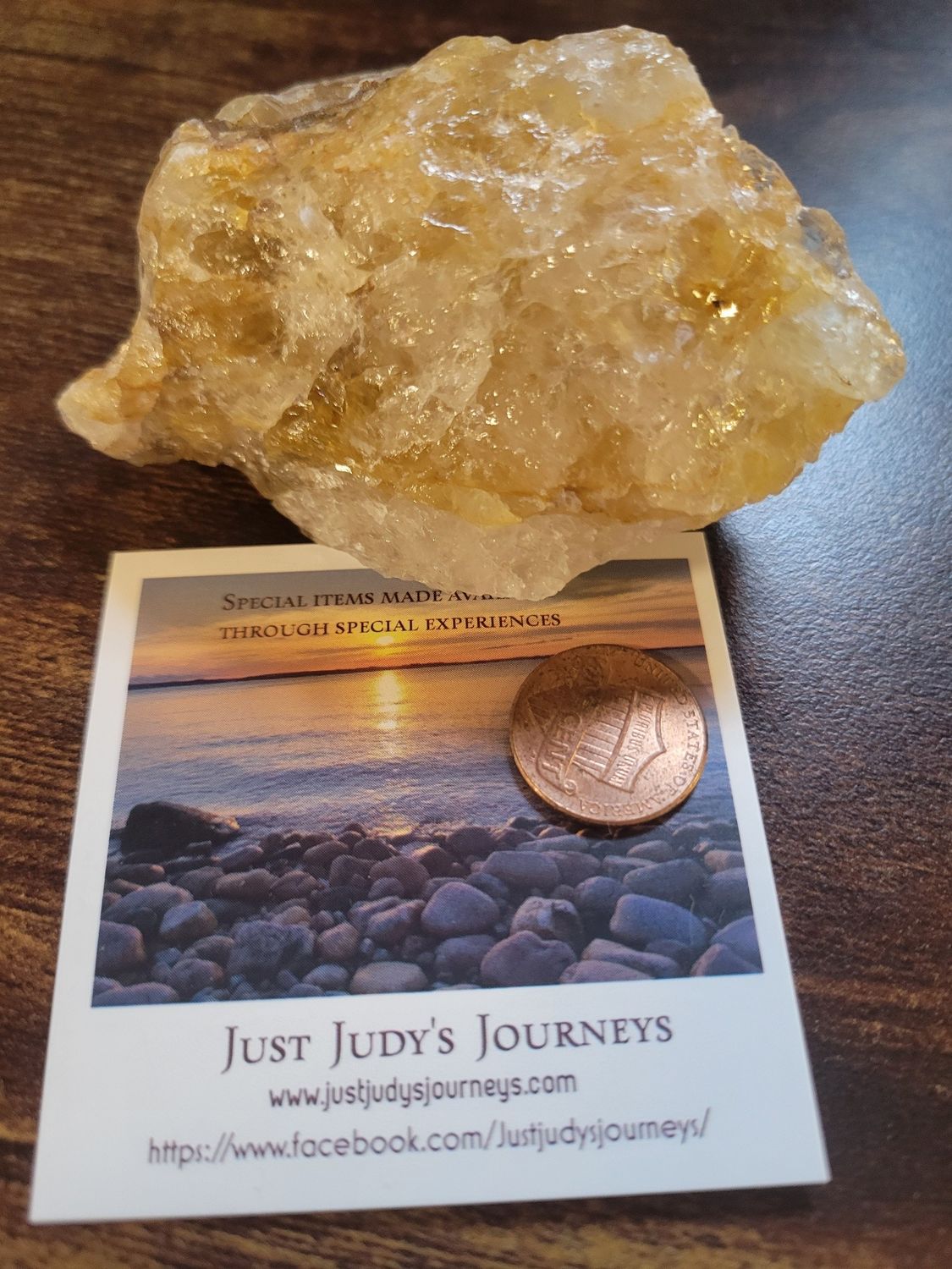 Crystal Ferruginous Quartz  Rough Chunk 6.8 ozs. (aka Hematoid) WAS$35