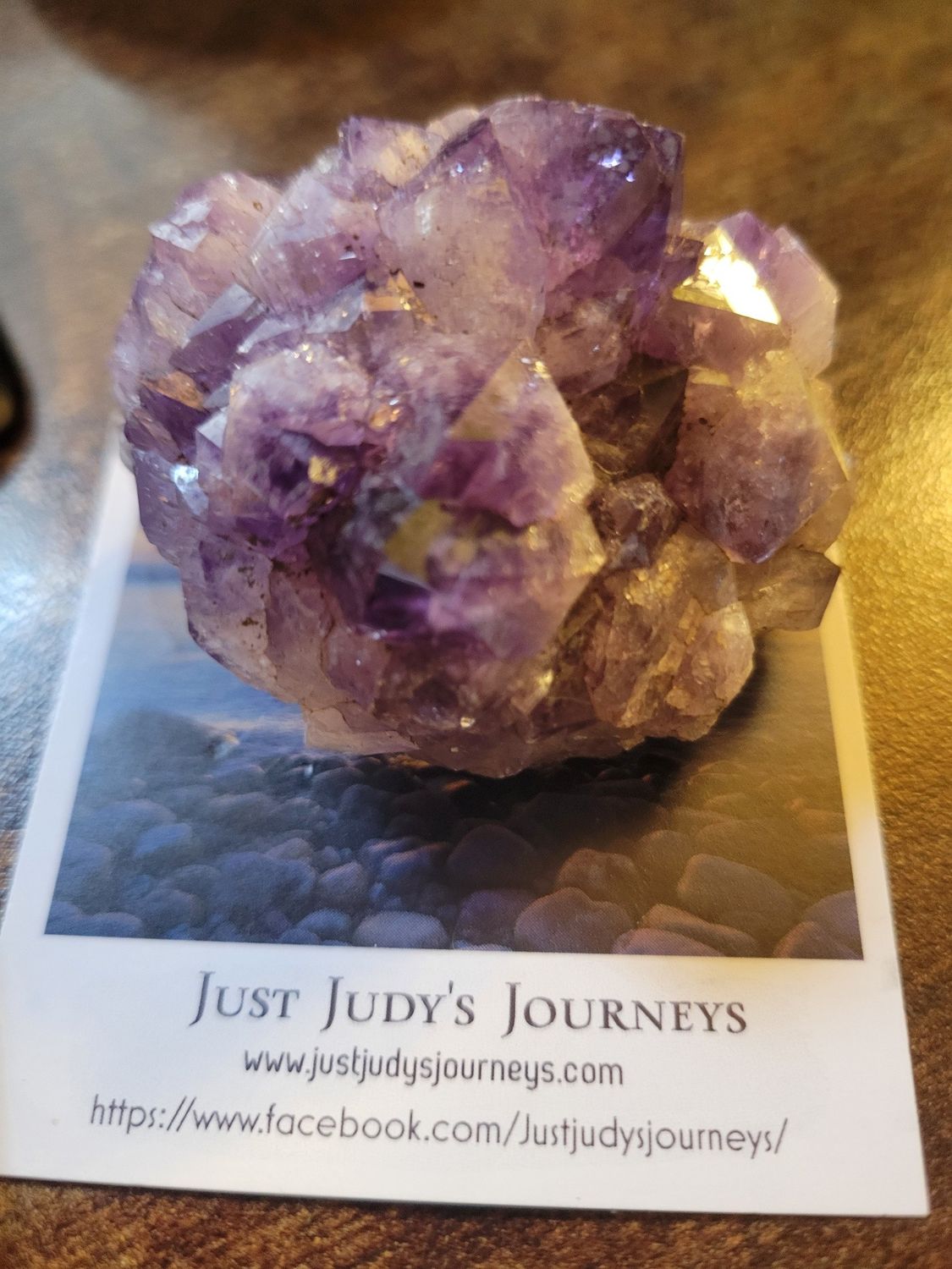 Crystal Amethyst-that color and points 3.5 ozs WAS$25