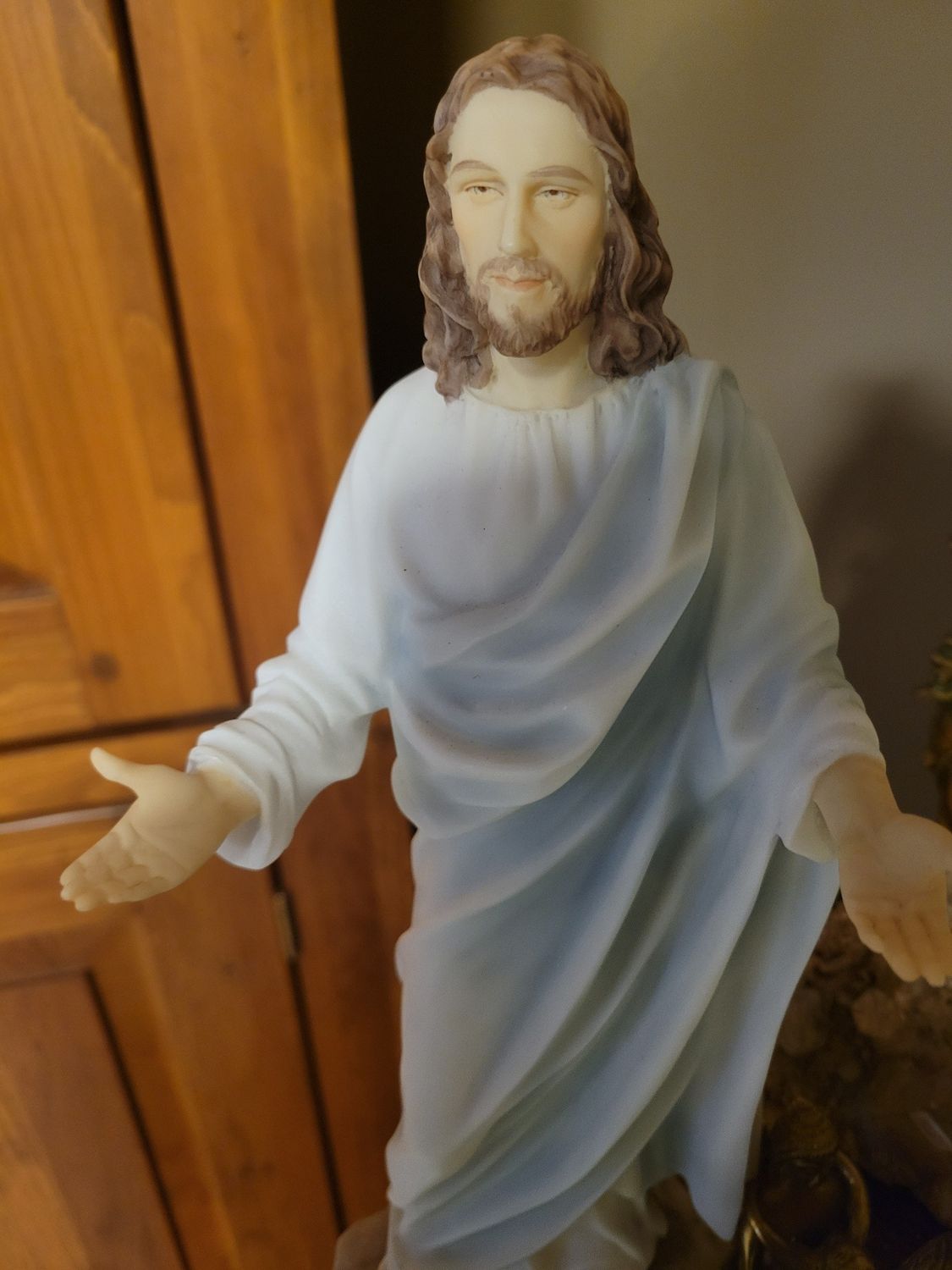 Statue Jesus (12 inches) 2lbs!  WAS$100 Cold Cast Resin color.