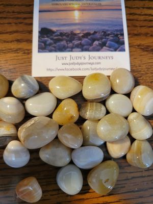 Crystal Tumbled Banded Agate - 25 pieces