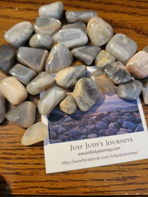 Crystal Tumbled Black Moonstone - 30 pieces