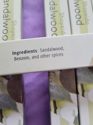 Incense Japanese Sandalwood (5 Boxes) WAS$55