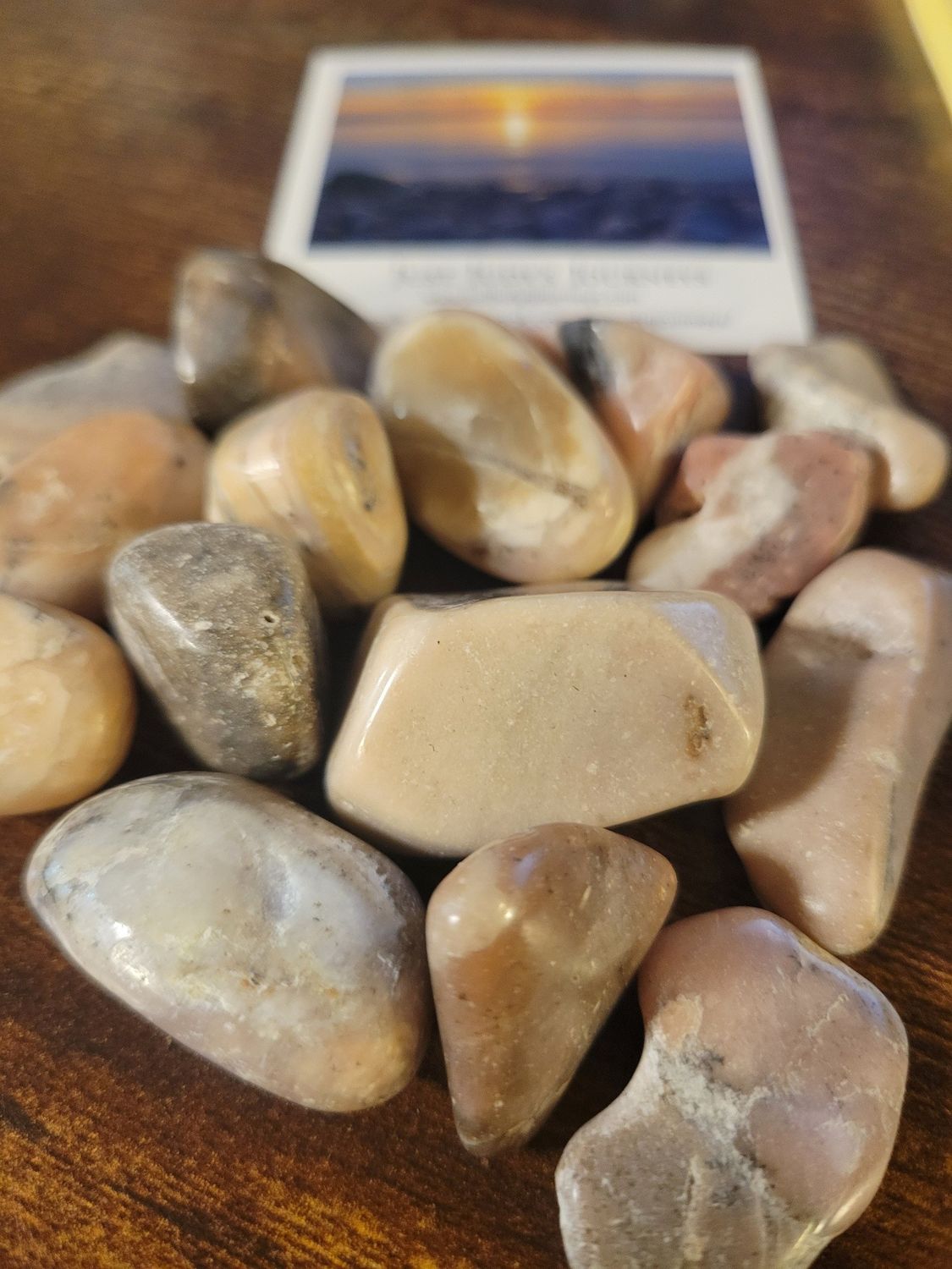 Crystal/Stone Tumbled Assorted Pink Opal  15 pieces!! WAS$90