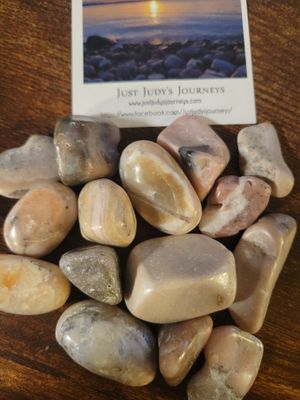 Crystal/Stone Tumbled Assorted Pink Opal  15 pieces!! WAS$90